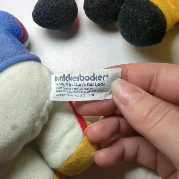 Vintage Knickerbocker Disney Stuffed Toy Mickey Mouse Donald Duck Goofy Plush - Picture 3 of 5